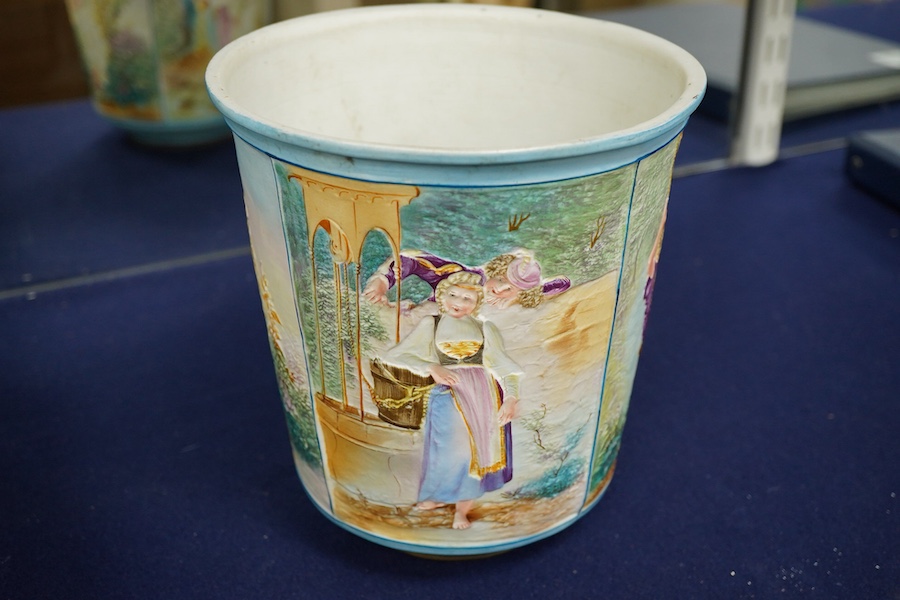 A late 19th century lithophane hanging lantern